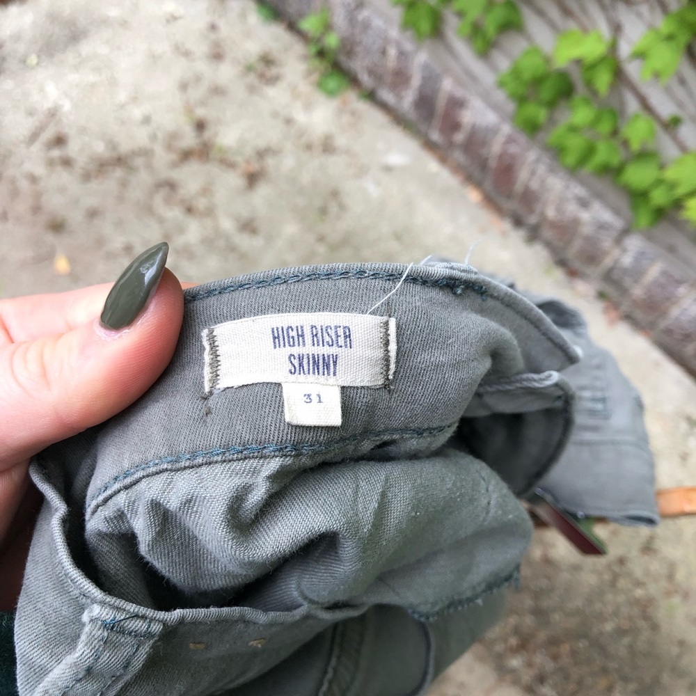 Madewell Olive Green Skinny Jeans - Picture 4 of 5